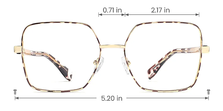 Nannie warm tortoise   Metal  Eyeglasses, size view