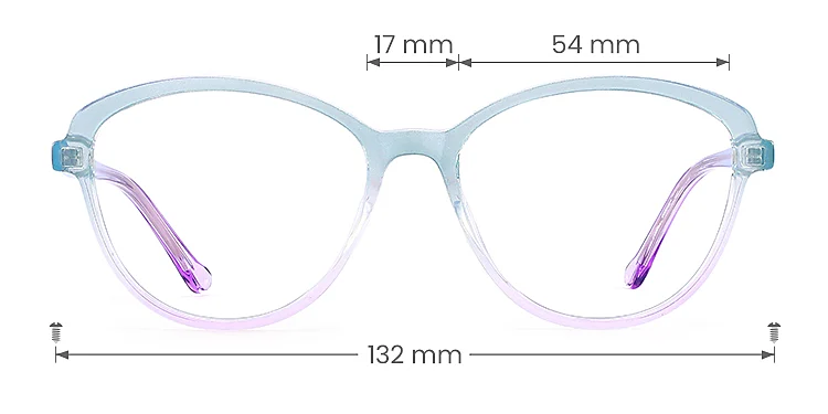 Cola blue purple   Plastic  Eyeglasses, size view