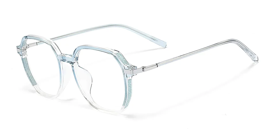 Katelin blue clear   Plastic  Eyeglasses