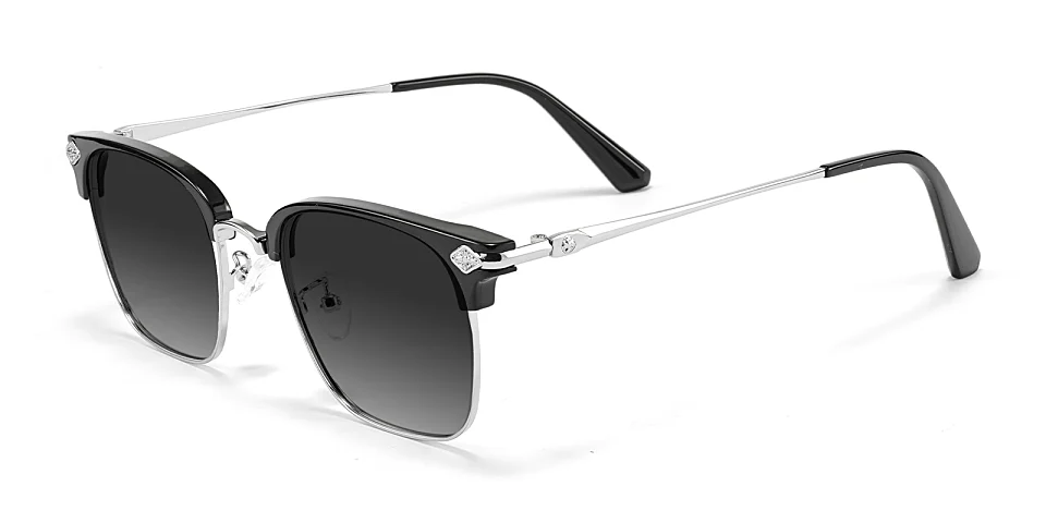 Emeka black silver   Metal  Sunglasses