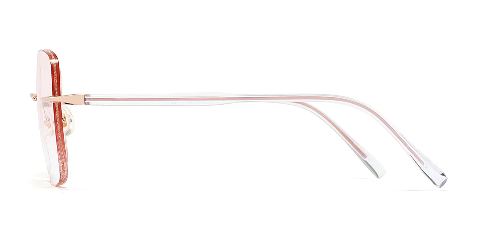 Abby pink   Metal  Sunglasses