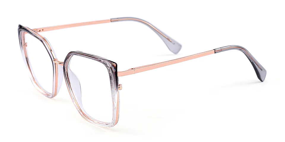 Bozi grey clear   Plastic  Eyeglasses