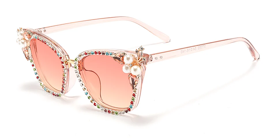 Serena pink colorful   Plastic  Sunglasses