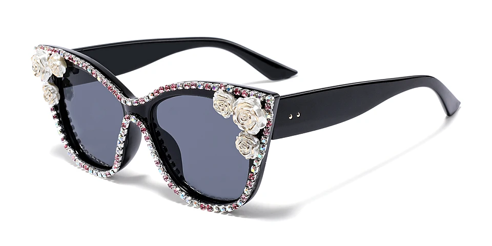 Alix black colorful   Plastic  Sunglasses