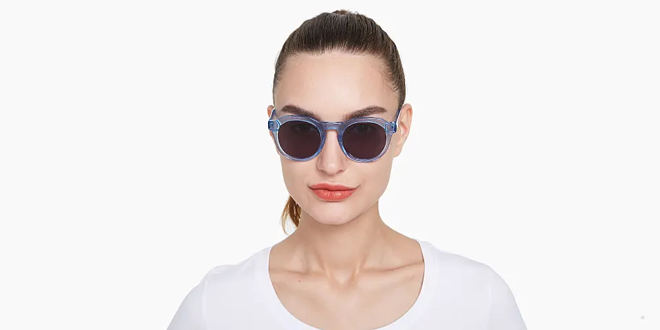 Fannie clear blue   Acetate  Sunglasses