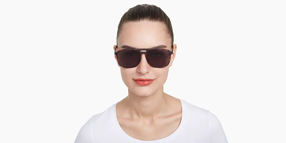 Bess warm tortoise   TR90  Sunglasses