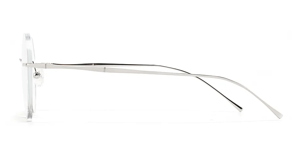 Cool silver   Metal  Eyeglasses