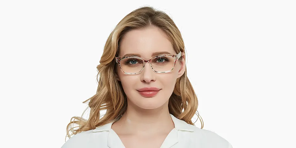 Greer clear floral   TR90  Eyeglasses