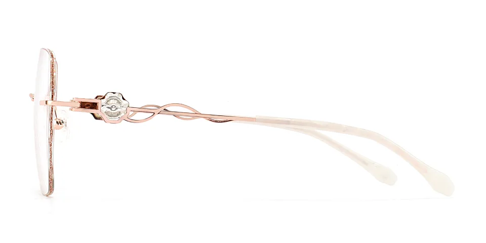 Shine rose gold   Metal  Eyeglasses