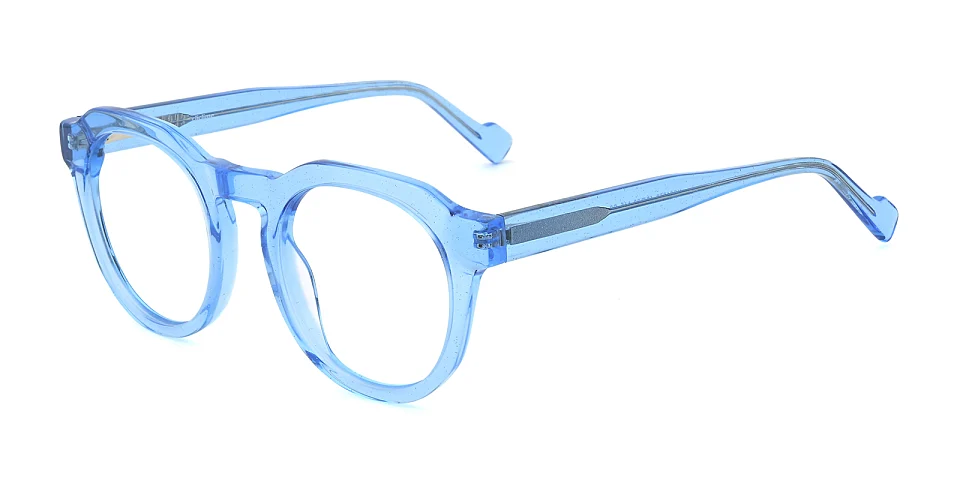 Fannie clear blue   Acetate  Eyeglasses