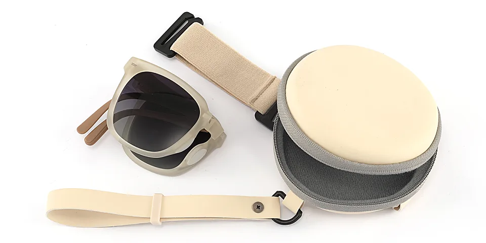 Fold white   Plastic  Sunglasses