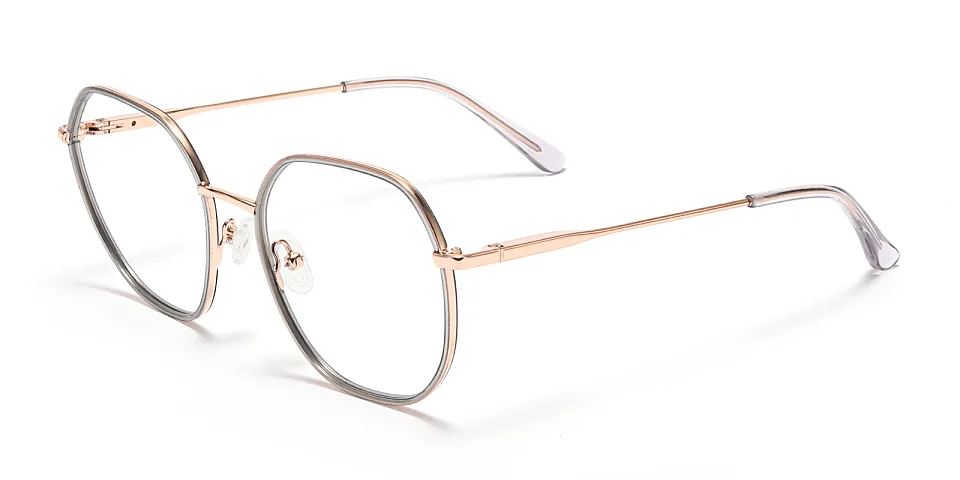 Violet rose gold   Metal  Eyeglasses