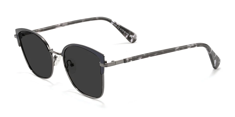 Heather blue   Metal  Sunglasses