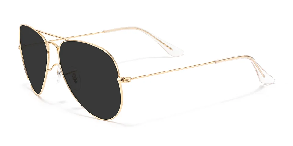 Air gold clear   Metal  Sunglasses