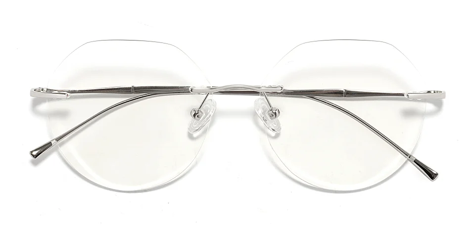 Cool silver   Metal  Eyeglasses