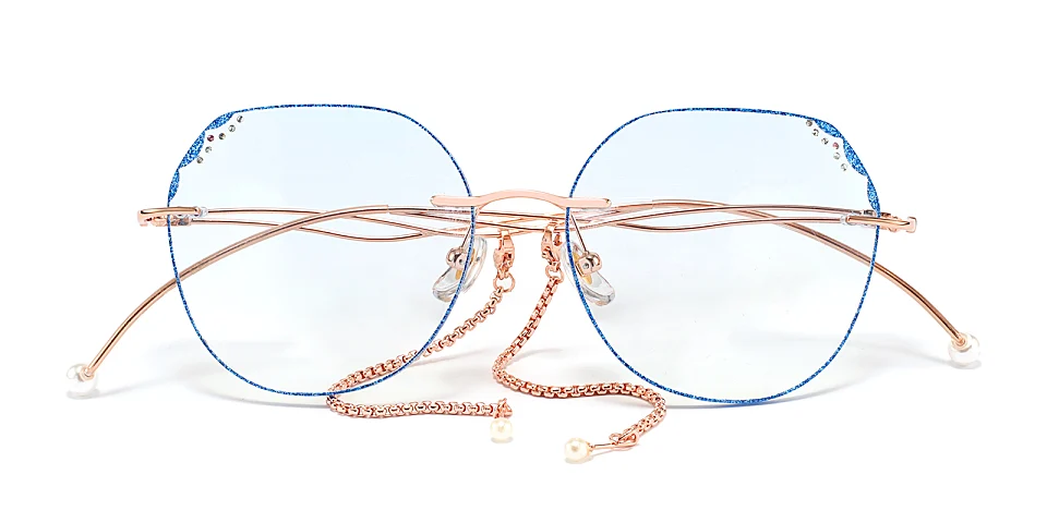 Lavender rose gold   Metal  Sunglasses