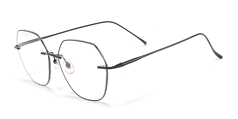 Cervine black   Titanium  Eyeglasses