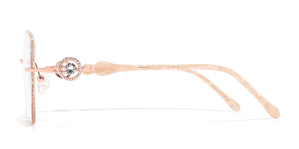 Glitter rose gold   Metal  Eyeglasses