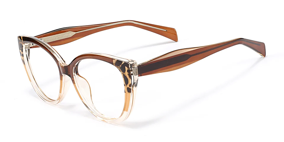 Leila brown tortoise champagne   TR90  Eyeglasses
