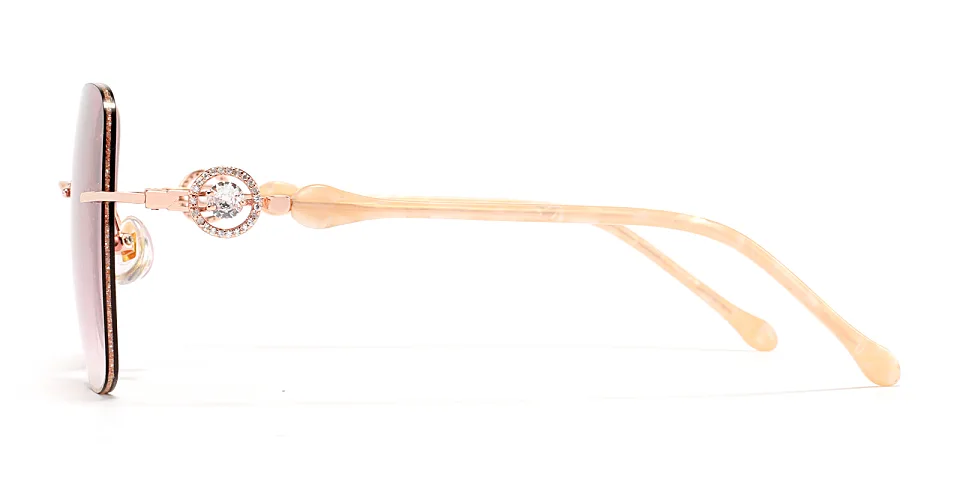 Flash rose gold   Metal  Sunglasses