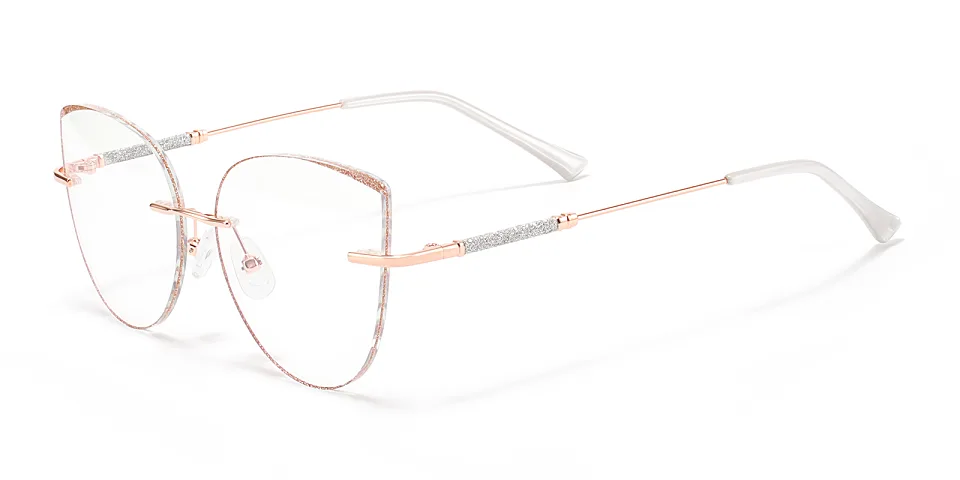 Glamour rose gold   Metal  Eyeglasses