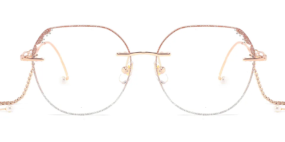 Lavender rose gold silver   Metal  Eyeglasses