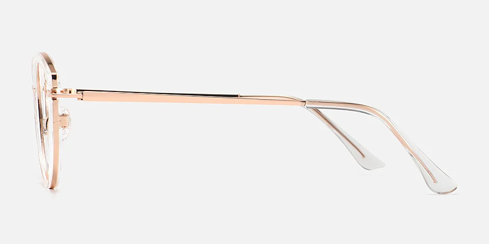 Saga clear rose gold   Plastic  Eyeglasses