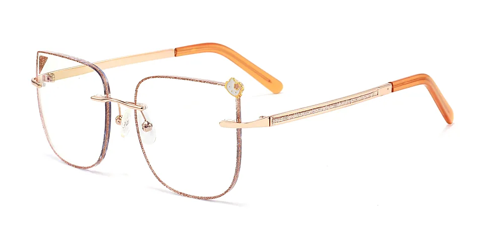 Duffy rose gold   Metal  Eyeglasses