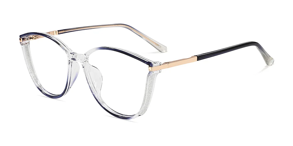 Darleen blue clear   Plastic  Eyeglasses