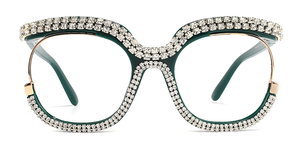 Kamia green diamond   Plastic  Eyeglasses