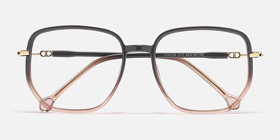 Gerda grey champagne   Plastic  Eyeglasses