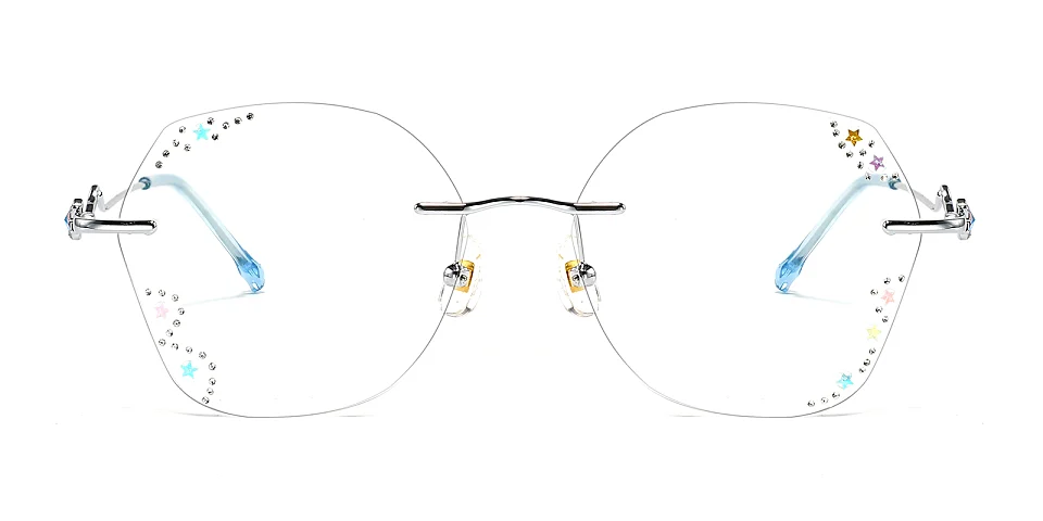 Twinkling star silver   Metal  Eyeglasses
