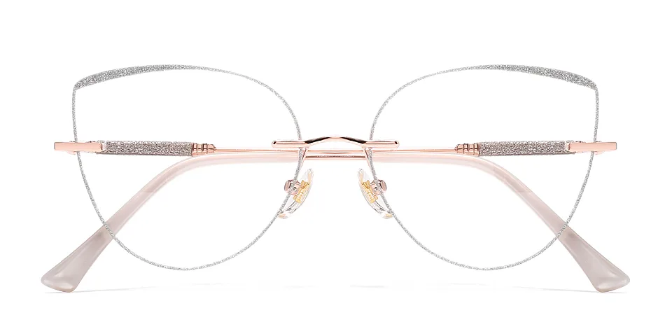 Glamour rose gold silver   Metal  Eyeglasses
