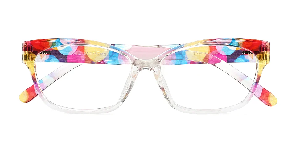 Safia pink floral clear   Plastic  Eyeglasses