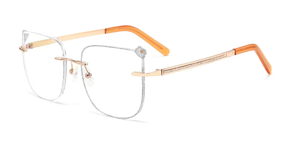 Duffy silver   Metal  Eyeglasses