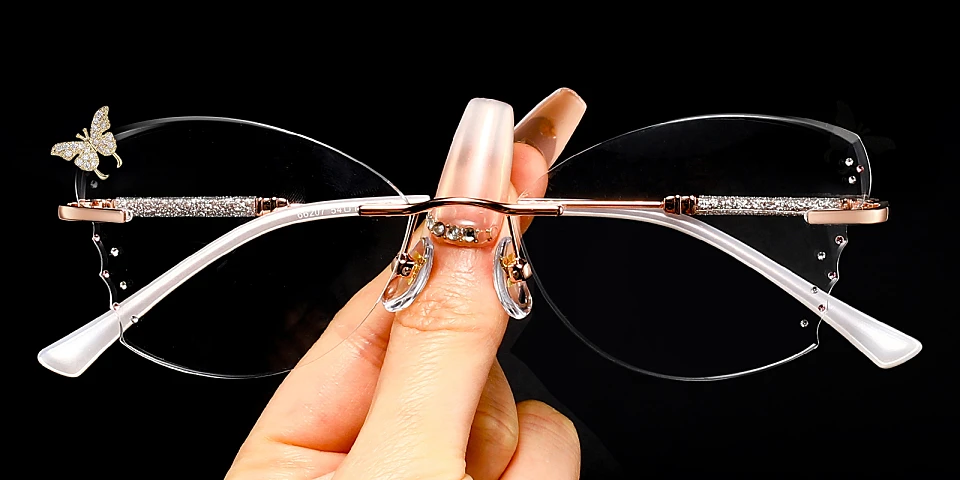 Skye rose gold   Metal  Eyeglasses
