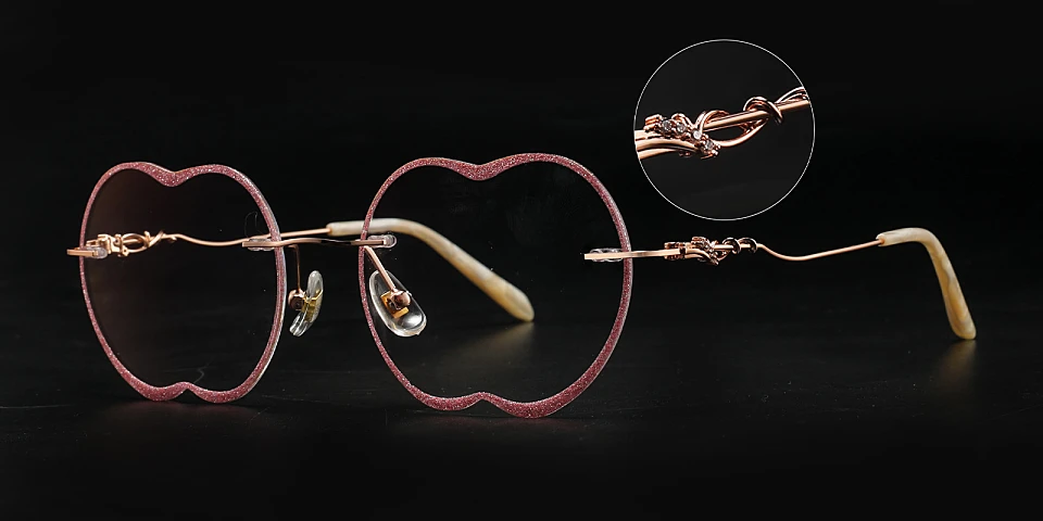 Apple pink   Metal  Eyeglasses