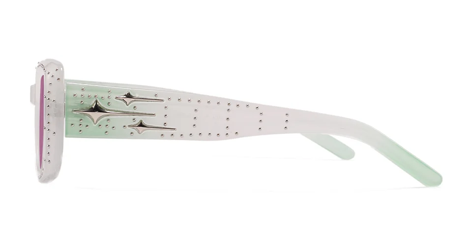 Amina white   Plastic  Sunglasses