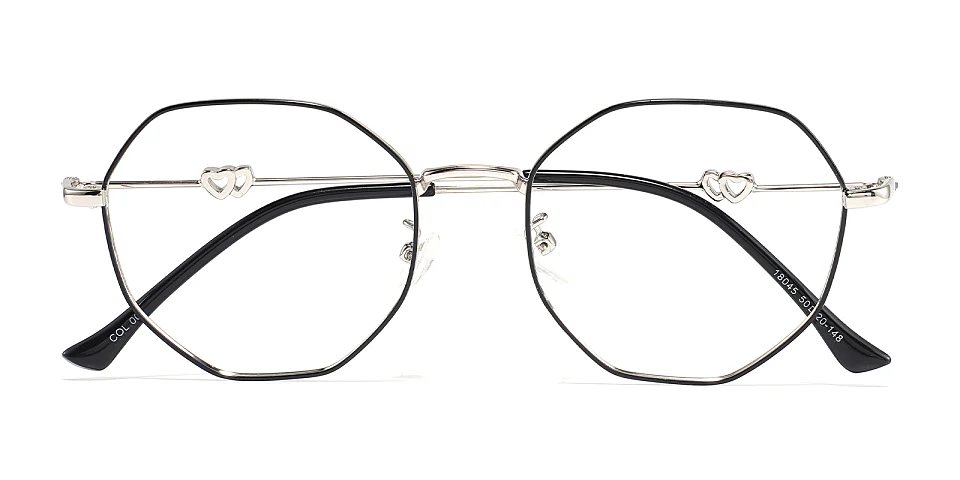 Megan black silver   Metal  Eyeglasses