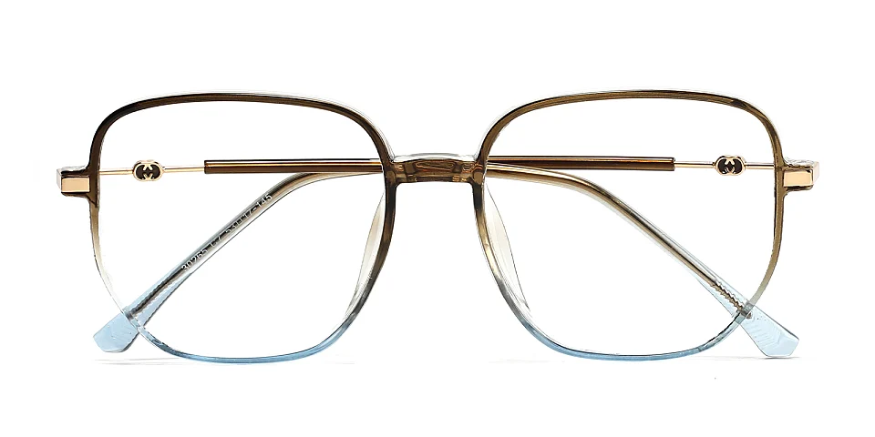 Carolyn brown blue   Plastic  Eyeglasses