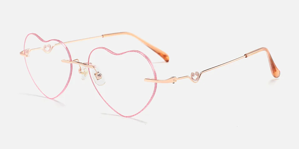 Flint pink   Metal  Eyeglasses