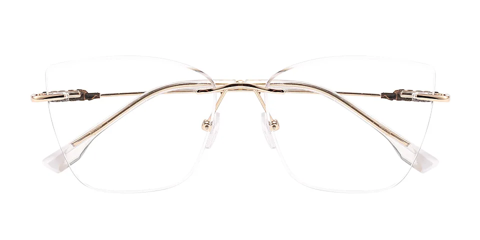 Pixie gold clear   Metal  Eyeglasses