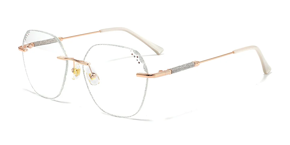 Laec rose gold silver   Metal  Eyeglasses