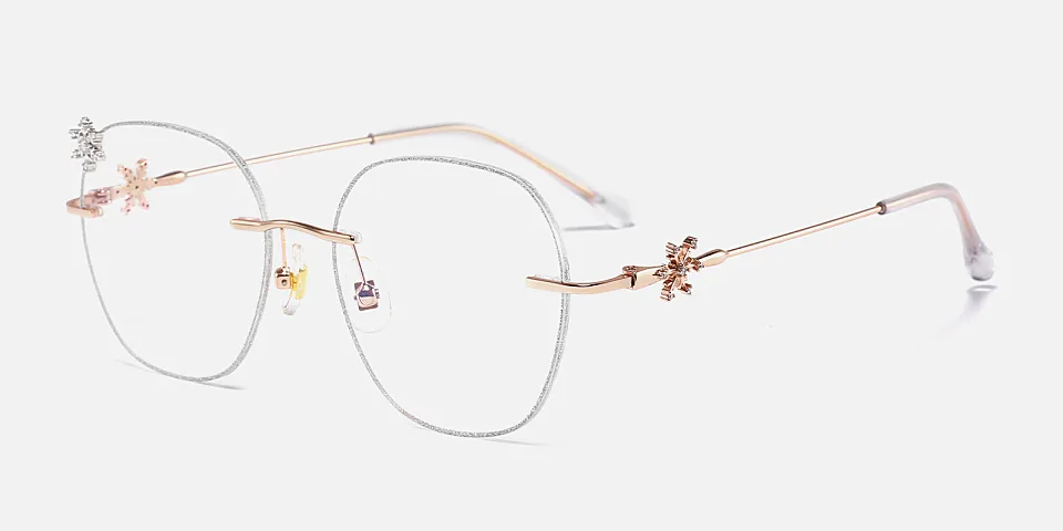 Snow silver   Metal  Eyeglasses