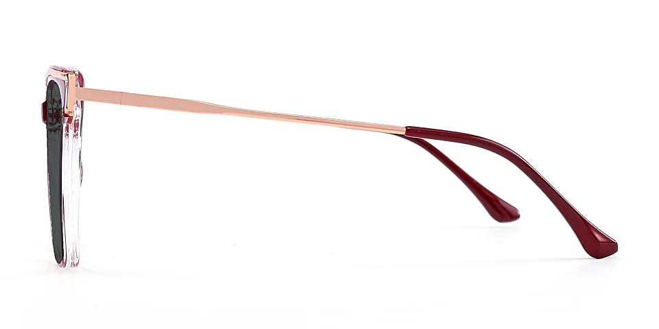 Cili burgundy   Plastic  Sunglasses