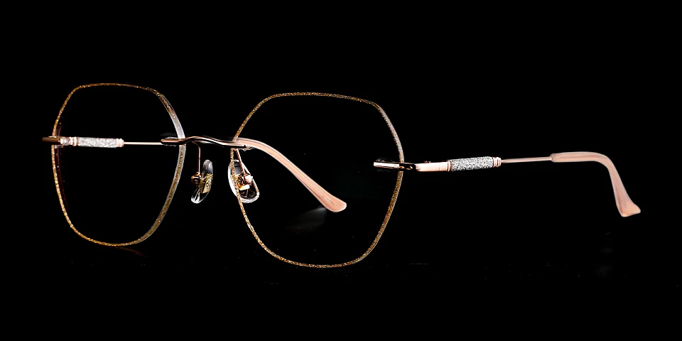 Gem gold champagne   Metal  Eyeglasses