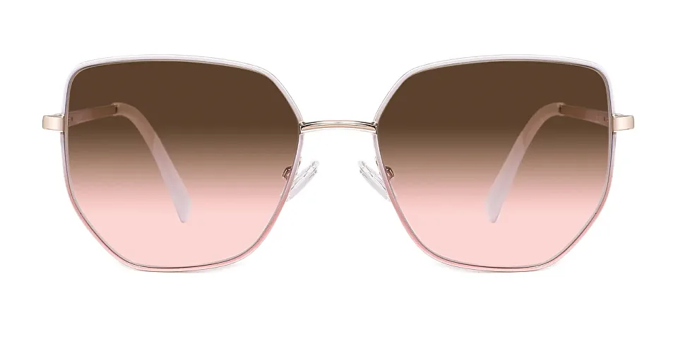 Tinny white pink   Metal  Sunglasses