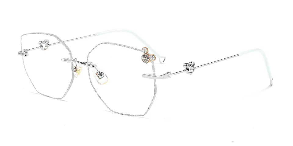 Mickey silver   Metal  Eyeglasses