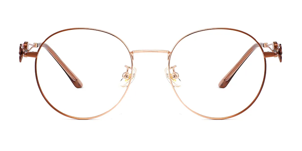 Dana brown rose gold   Metal  Eyeglasses