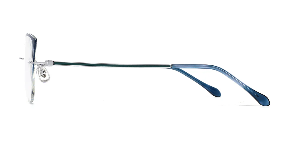 Fluxa blue   Titanium  Eyeglasses